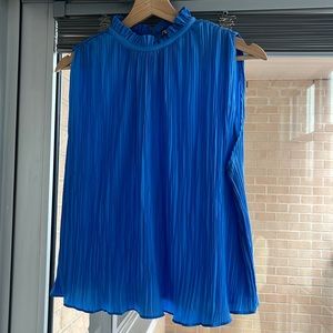 Zara pleated sleeveless blouse